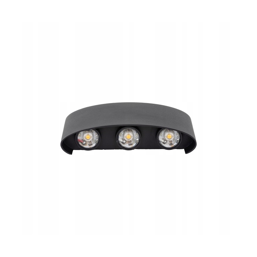 LED-ulkoseinävalaisin ARROW 6xLED/1W/230V IP54 musta