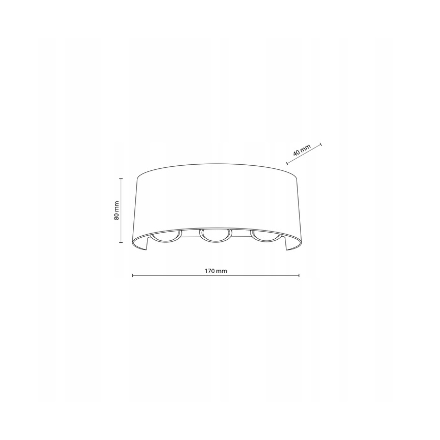 LED-ulkoseinävalaisin ARROW 6xLED/1W/230V IP54 musta