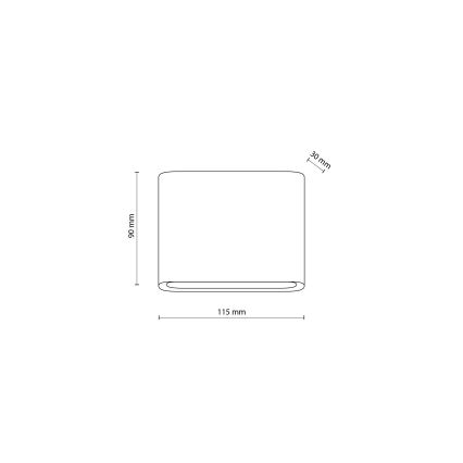 LED-ulkoseinävalaisin ARWENA 2xLED/3W/230V IP54 musta