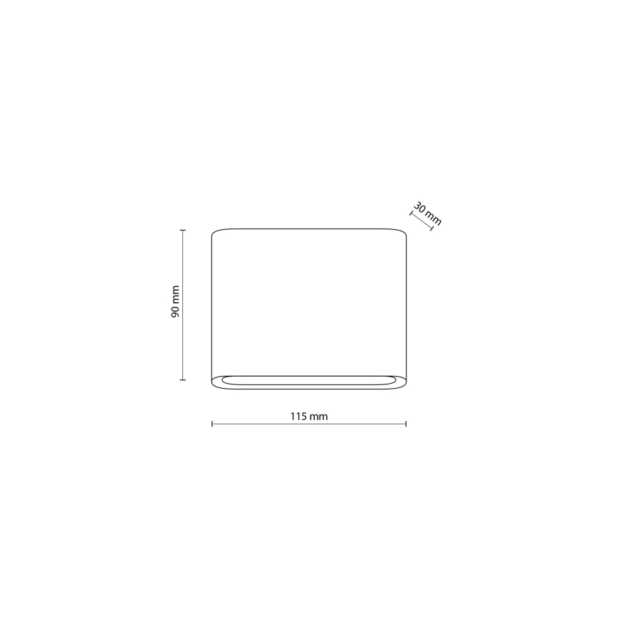 LED-ulkoseinävalaisin ARWENA 2xLED/3W/230V IP54 musta