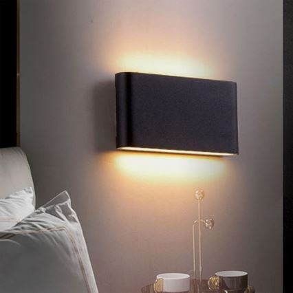 LED-ulkoseinävalaisin FLOW 2xLED/3W/230V IP54 4000K antrasiitti