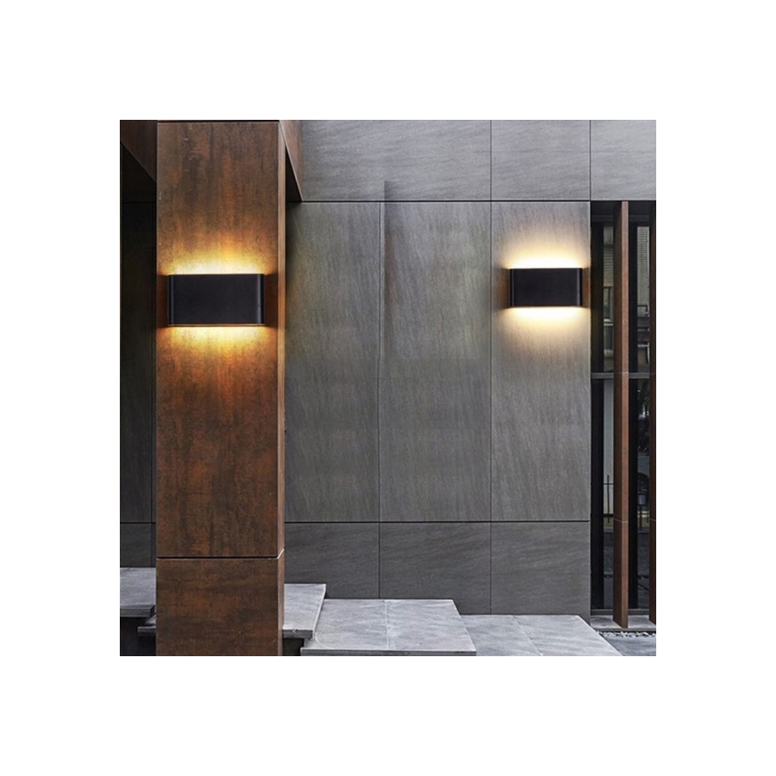 LED-ulkoseinävalaisin FLOW 2xLED/6W/230V IP54 3000K musta