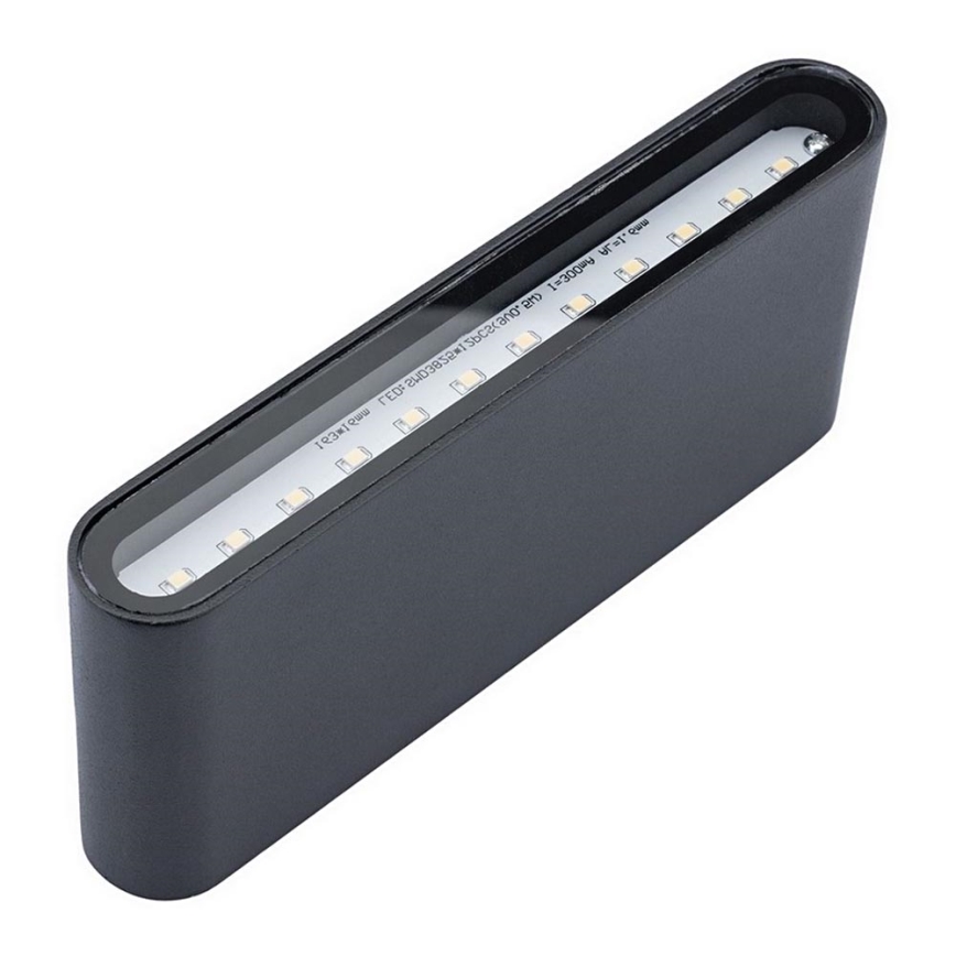 LED-ulkoseinävalaisin FLOW LED/6W/230V IP54 musta