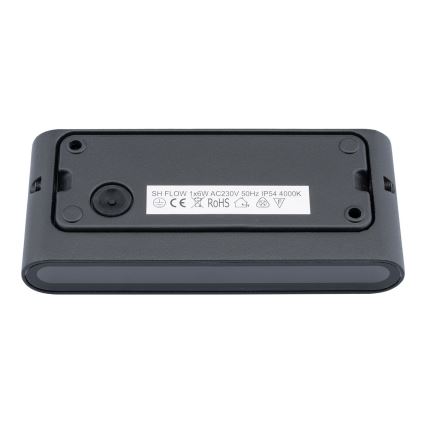 LED-ulkoseinävalaisin FLOW LED/6W/230V IP54 musta