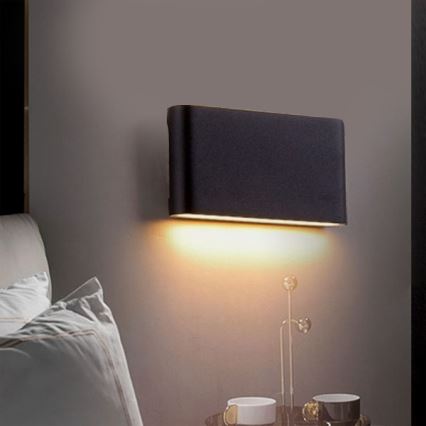 LED-ulkoseinävalaisin FLOW LED/9W/230V IP54 4000K antrasiitti