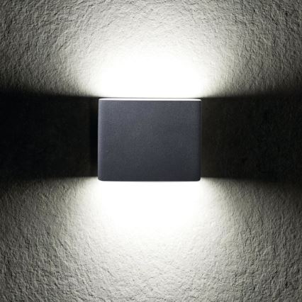 LED-ulkoseinävalaisin GARTO LED/8W/230V grafiitti