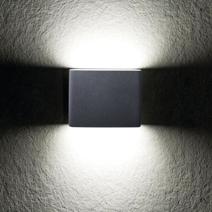 LED-ulkoseinävalaisin GARTO LED/8W/230V grafiitti