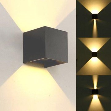 LED-ulkoseinävalaisin KREON 2xLED/3W/230V IP54 3000K antrasiitti