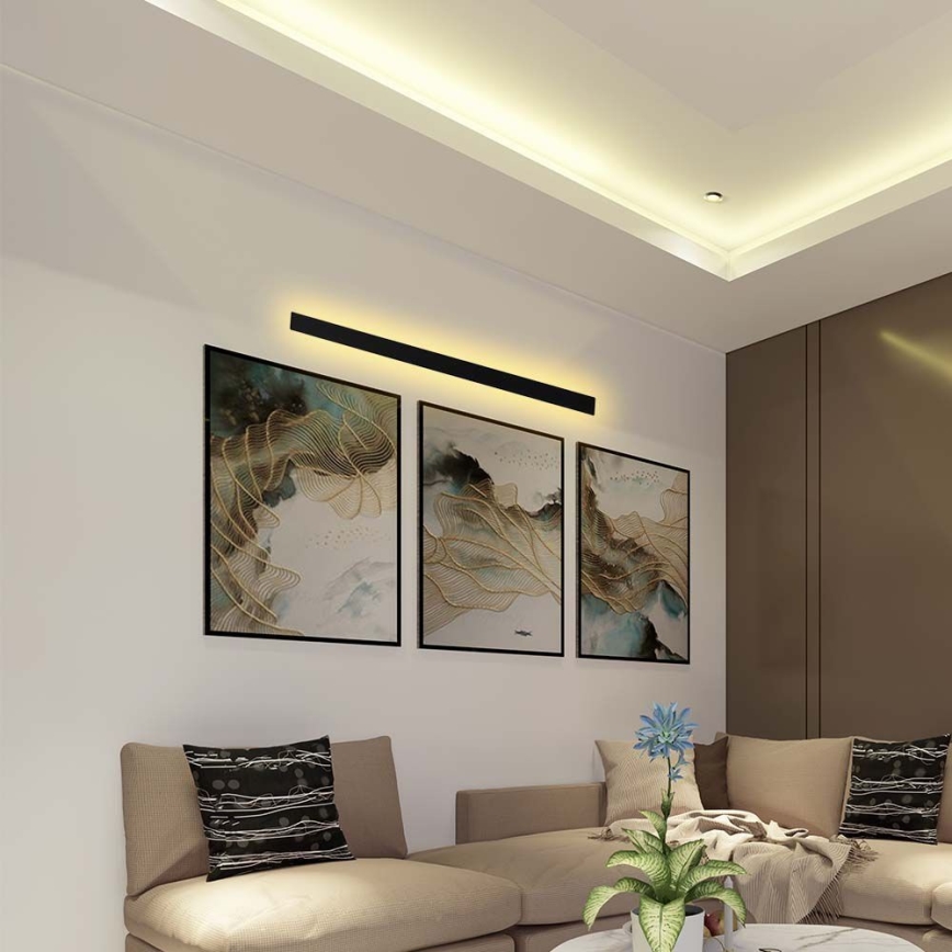 LED-ulkoseinävalaisin LED/10W/230V 3000K IP65 musta