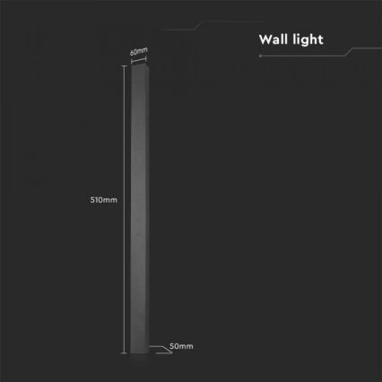LED-ulkoseinävalaisin LED/10W/230V 4000K IP65 musta