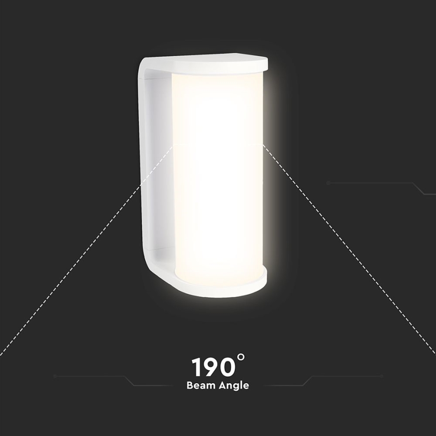 LED-ulkoseinävalaisin LED/12W/230V 3000/4200/6500K IP65 valkoinen