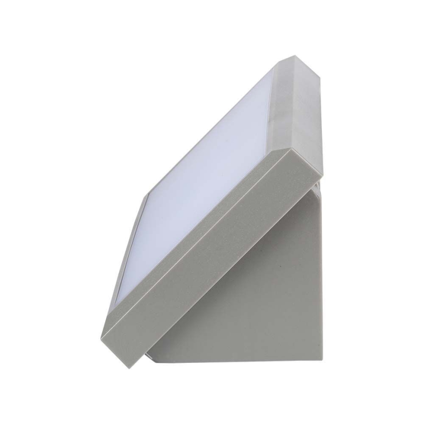 LED ulkoseinävalaisin LED/12W/230V 3000K IP65 harmaa