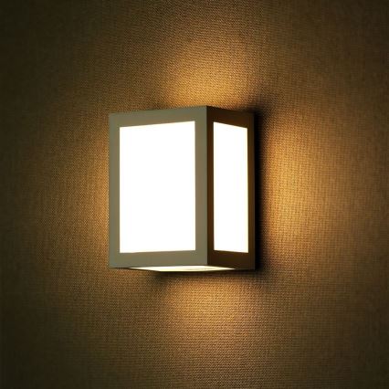 LED-ulkoseinävalaisin LED/12W/230V 3000K IP65 harmaa