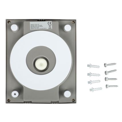 LED-ulkoseinävalaisin LED/12W/230V 3000K IP65 harmaa