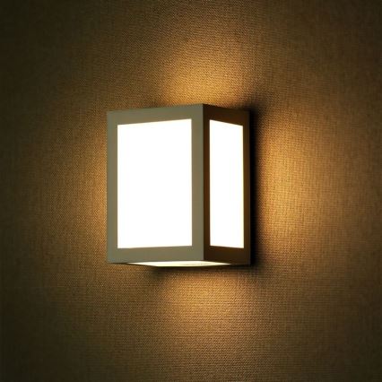 LED-ulkoseinävalaisin LED/12W/230V 4000K IP65 harmaa