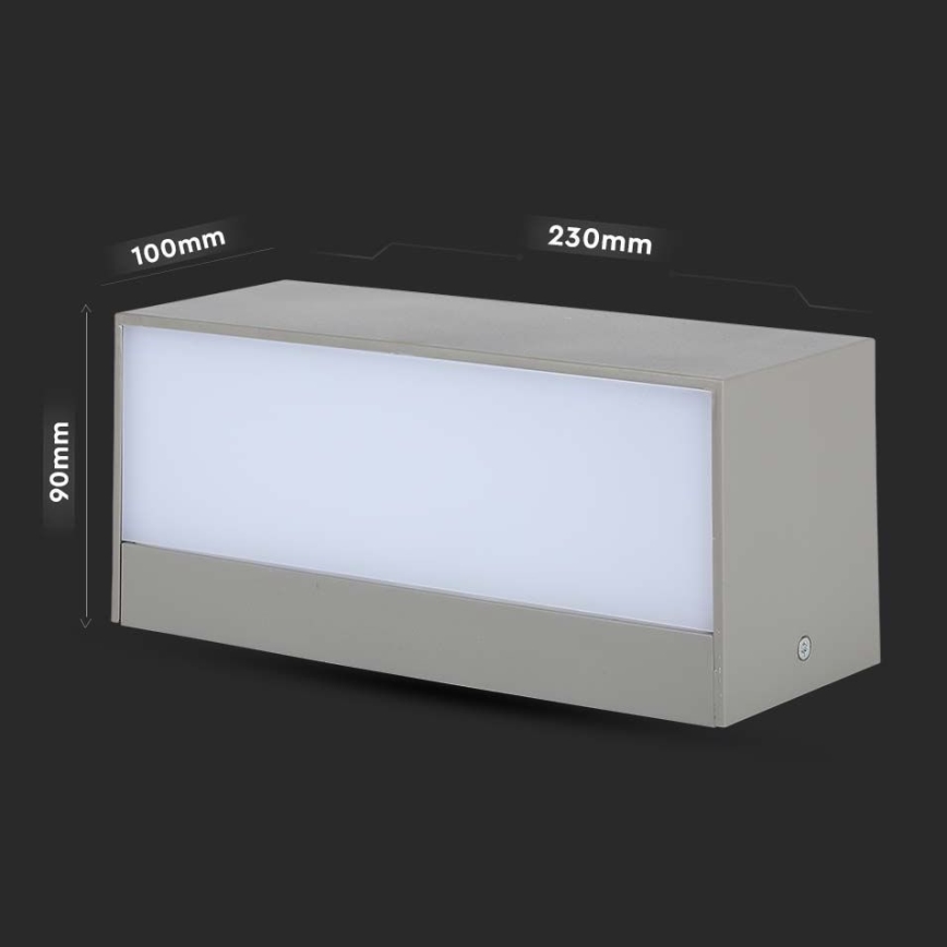 LED Ulkoseinävalaisin LED/12W/230V 4000K IP65