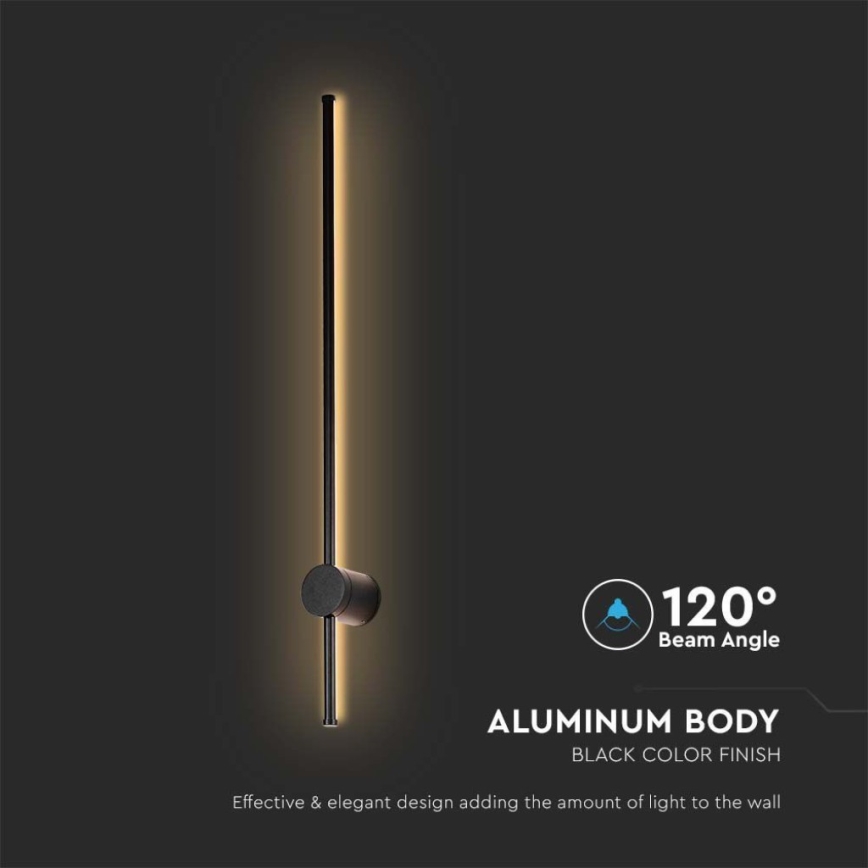 LED-ulkoseinävalaisin LED/12W/230V 4000K IP65 musta