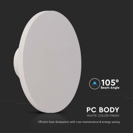 LED-ulkoseinävalaisin LED/12W/230V 4000K IP65 valkoinen