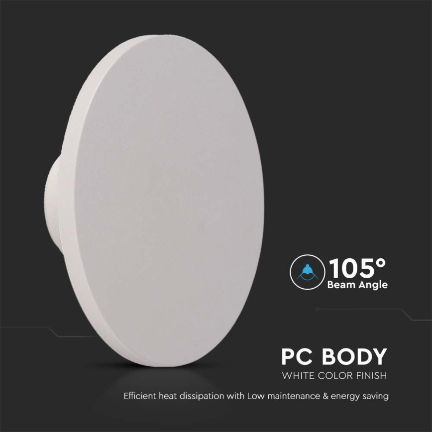 LED-ulkoseinävalaisin LED/12W/230V 4000K IP65 valkoinen