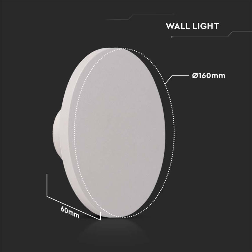 LED-ulkoseinävalaisin LED/12W/230V 4000K IP65 valkoinen