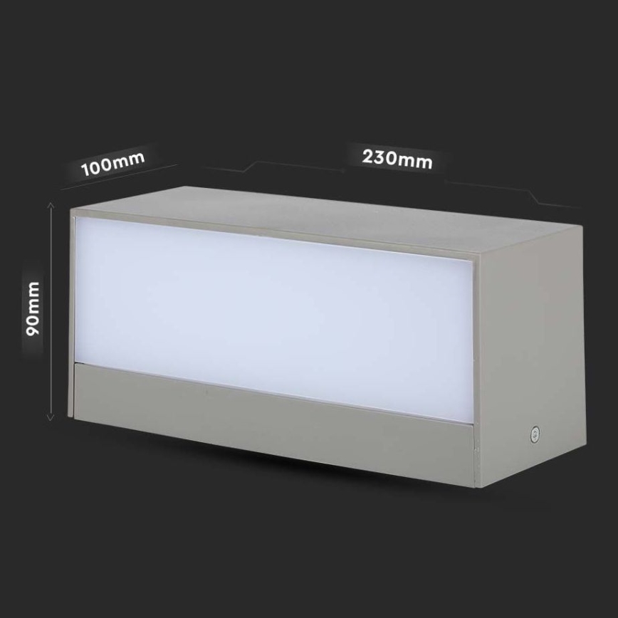 LED Ulkoseinävalaisin LED/12W/230V 6400K IP65