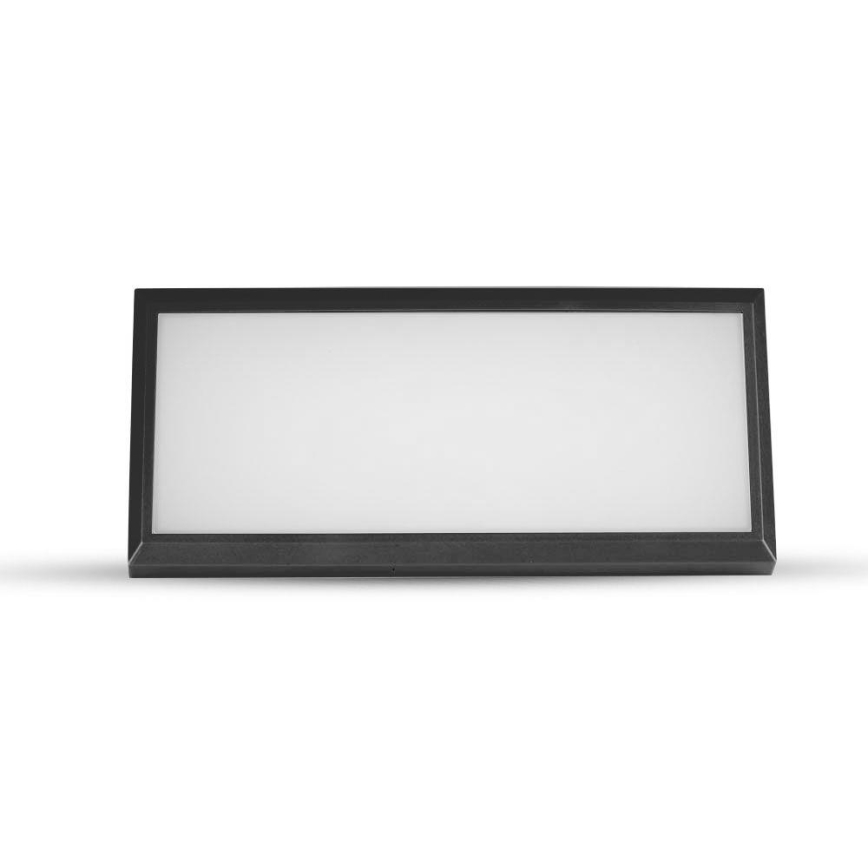 LED-ulkoseinävalaisin LED/12W/230V 6400K IP65 musta