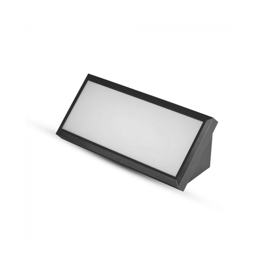 LED-ulkoseinävalaisin LED/12W/230V 6400K IP65 musta
