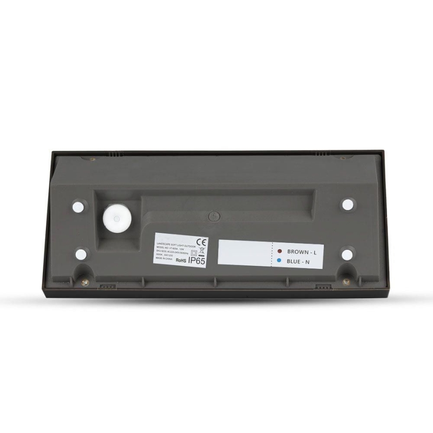 LED-ulkoseinävalaisin LED/12W/230V 6400K IP65 musta