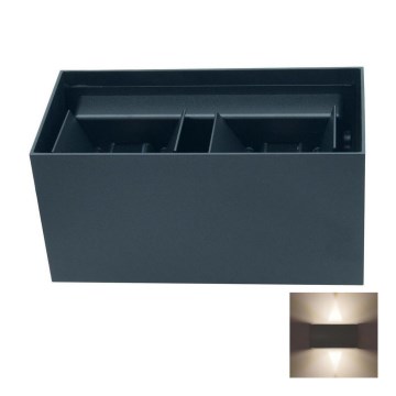LED Ulkoseinävalaisin LED/12W/230V IP54 musta