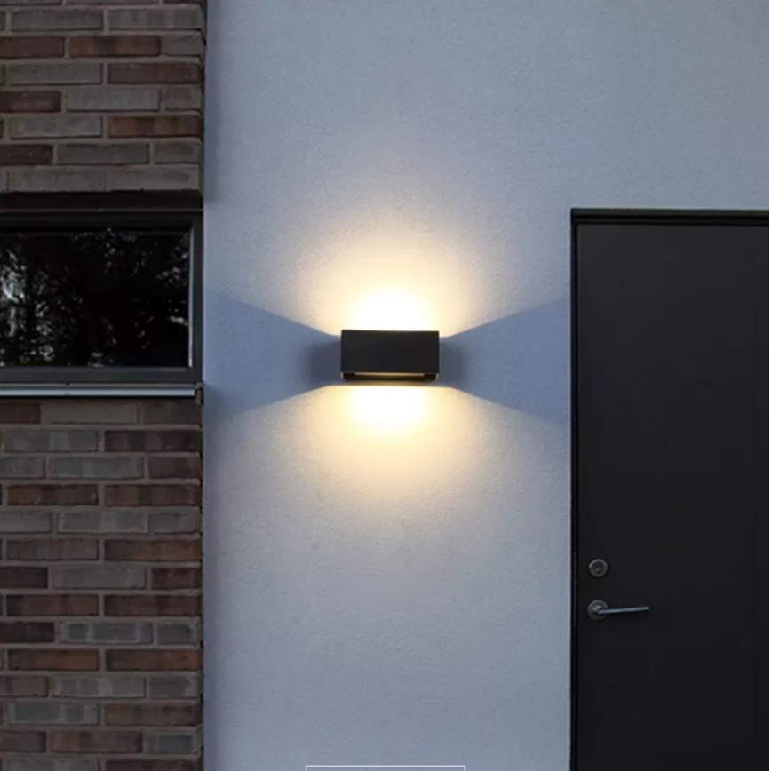 LED Ulkoseinävalaisin LED/12W/230V IP54 musta