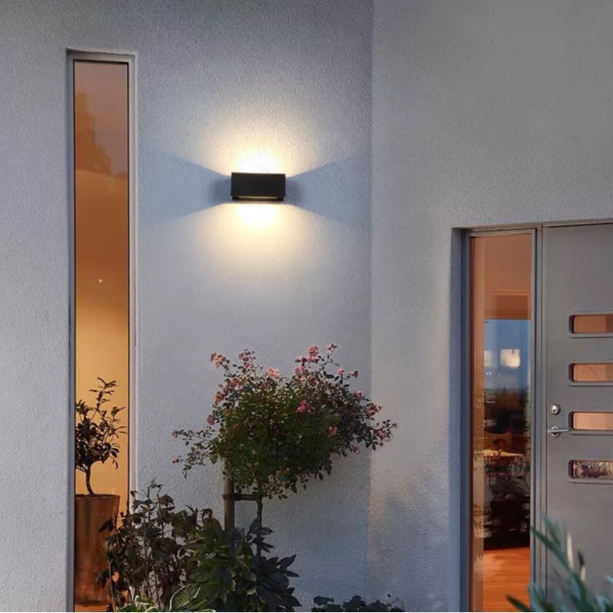 LED Ulkoseinävalaisin LED/12W/230V IP54 musta