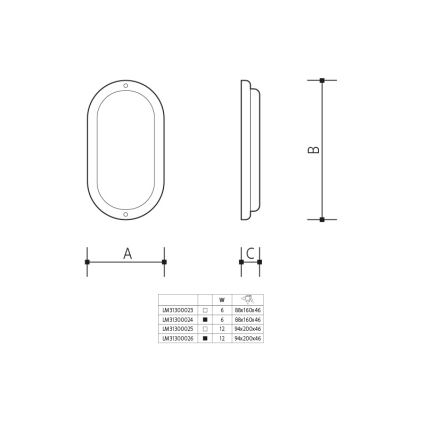LED-ulkoseinävalaisin LED/12W/230V IP54 musta