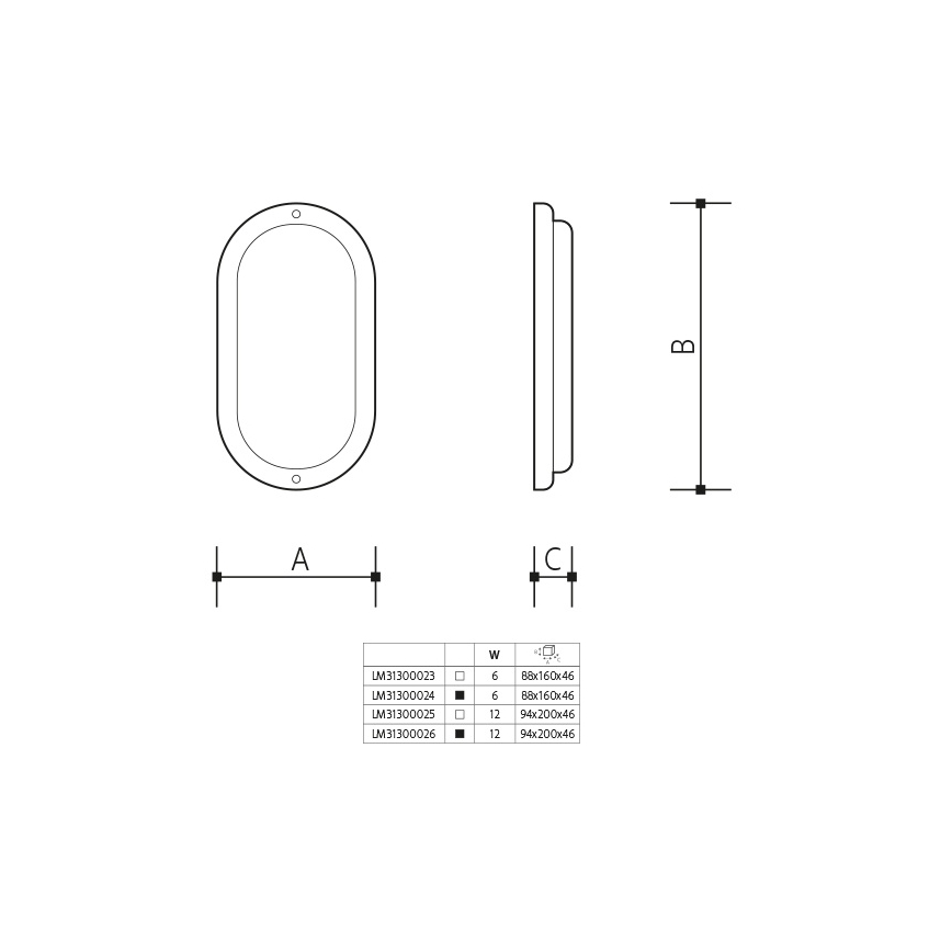 LED-ulkoseinävalaisin LED/12W/230V IP54 musta