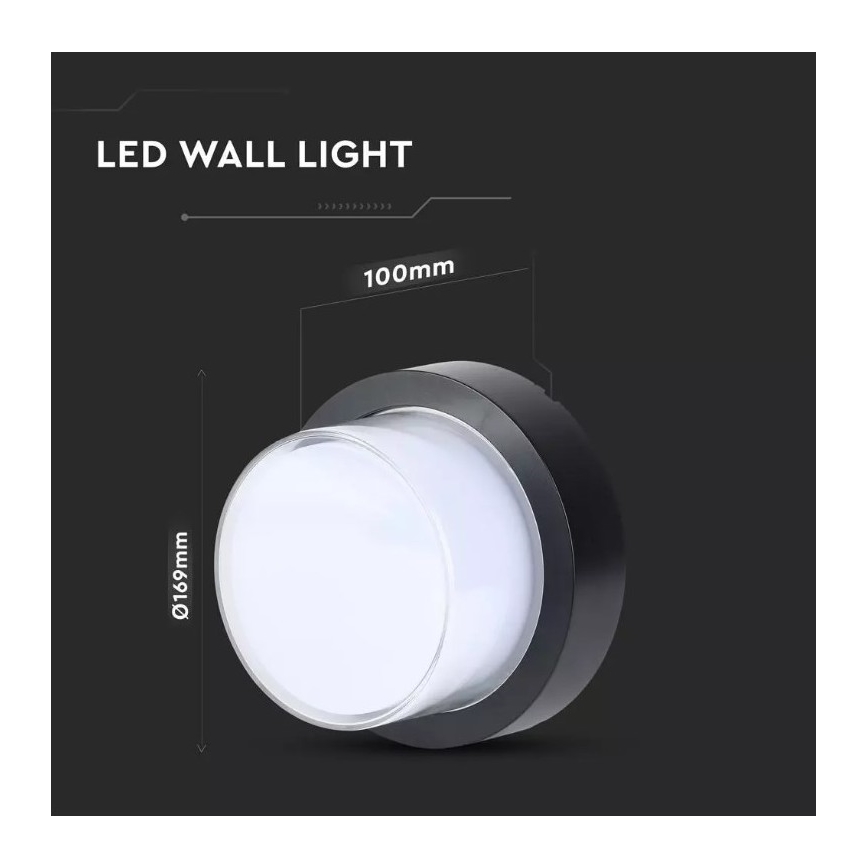 LED-ulkoseinävalaisin LED/12W/230V IP65 3000K