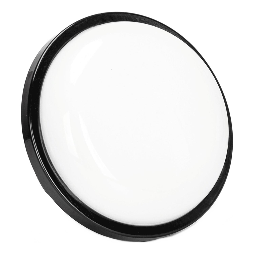 LED-ulkoseinävalaisin LED/15W/230V 6500K halkaisija 15,5 cm musta IP65