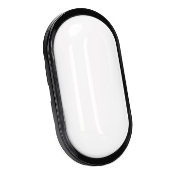 LED-ulkoseinävalaisin LED/15W/230V 6500K musta IP65