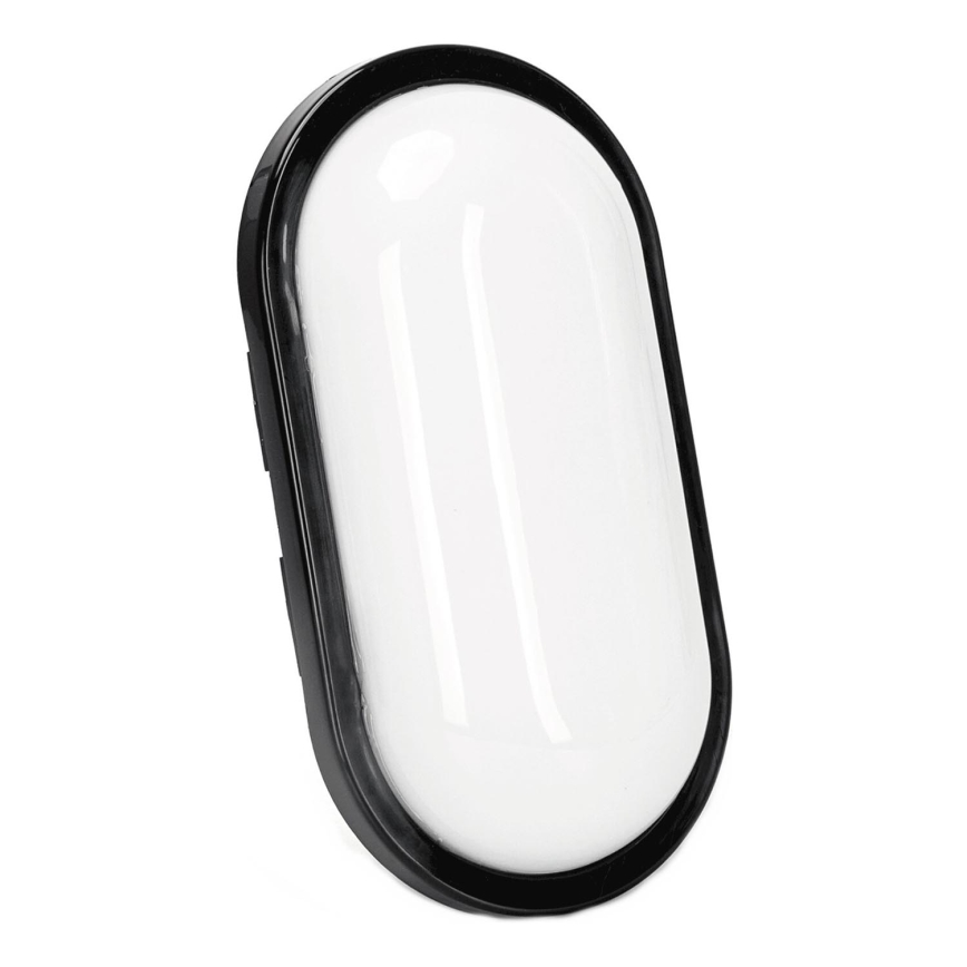 LED-ulkoseinävalaisin LED/15W/230V 6500K musta IP65