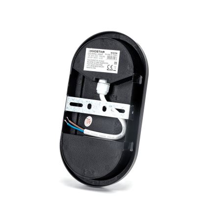 LED-ulkoseinävalaisin LED/15W/230V 6500K musta IP65
