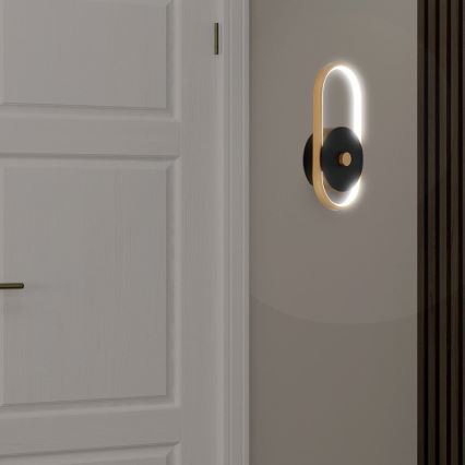 LED-ulkoseinävalaisin LED/15W/230V IP54 3000K messinki