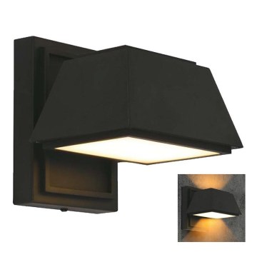 LED-ulkoseinävalaisin LED/15W/230V IP65 3000K musta