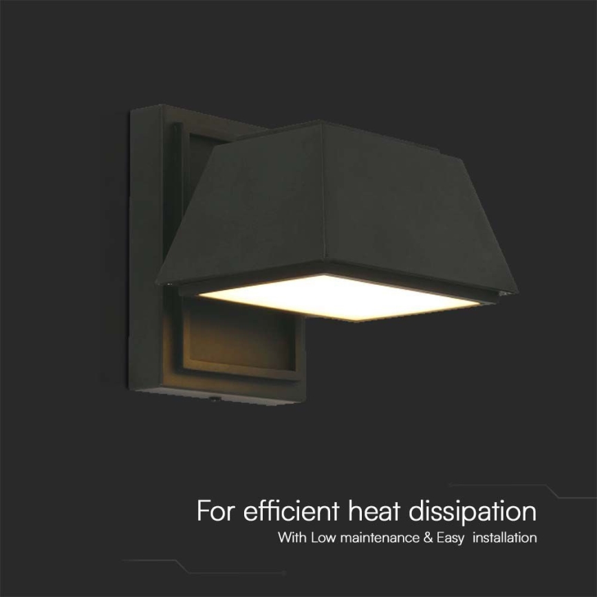 LED-ulkoseinävalaisin LED/15W/230V IP65 3000K musta
