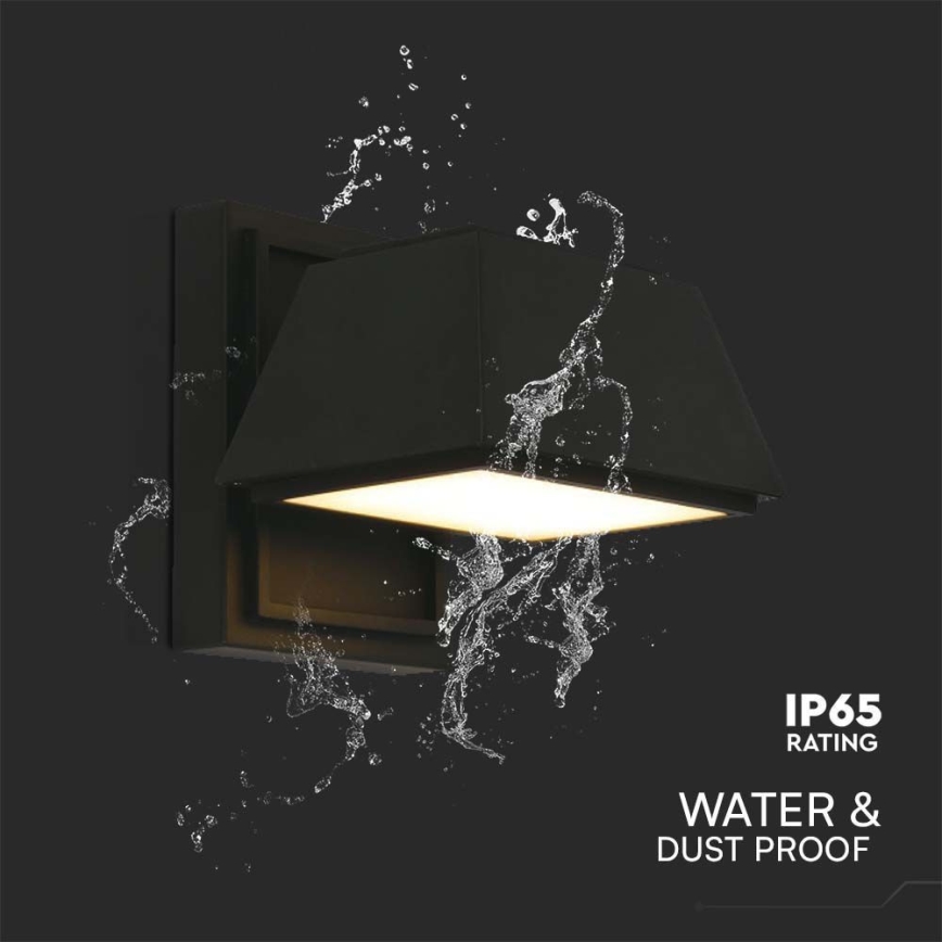 LED-ulkoseinävalaisin LED/15W/230V IP65 3000K musta