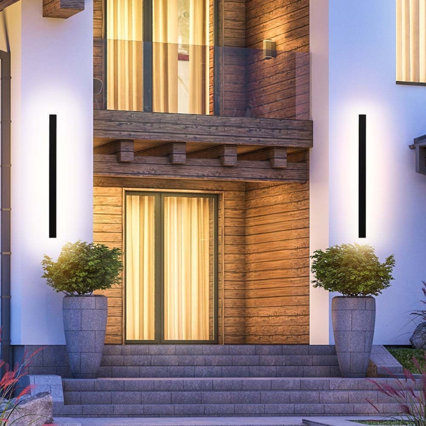 LED-ulkoseinävalaisin LED/16W/230V 4000K IP65 antrasiitti
