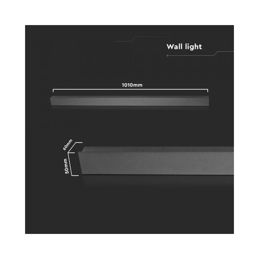 LED-ulkoseinävalaisin LED/16W/230V 4000K IP65 antrasiitti