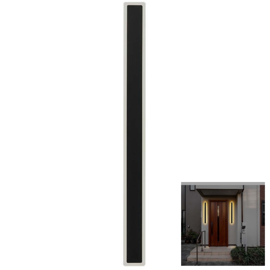 LED-ulkoseinävalaisin LED/17W/230V 3000K IP65 musta
