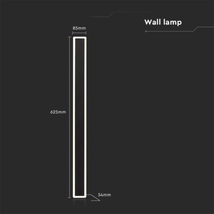 LED-ulkoseinävalaisin LED/17W/230V 3000K IP65 musta