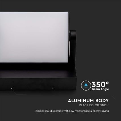LED Ulkoseinävalaisin LED/17W/230V 4000K IP65 musta