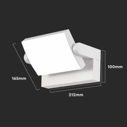LED Ulkoseinävalaisin LED/17W/230V 4000K IP65 valkoinen