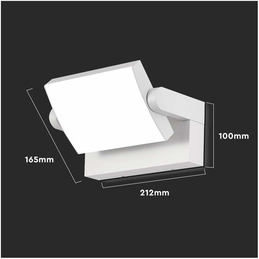 LED Ulkoseinävalaisin LED/17W/230V 4000K IP65 valkoinen