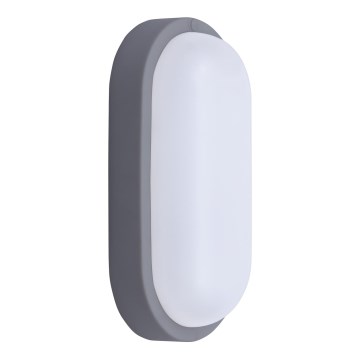 LED-ulkoseinävalaisin LED/20W/230V 4000K IP54 harmaa soikea